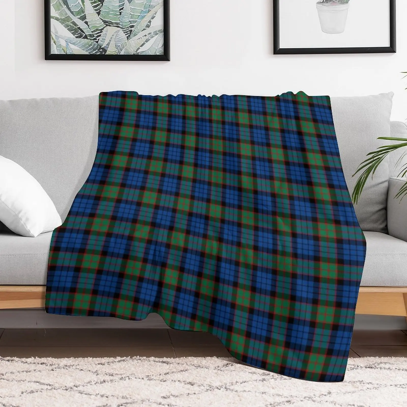 Clan Fletcher Tartan Throw Blanket Nap For Baby warm for winter Blankets