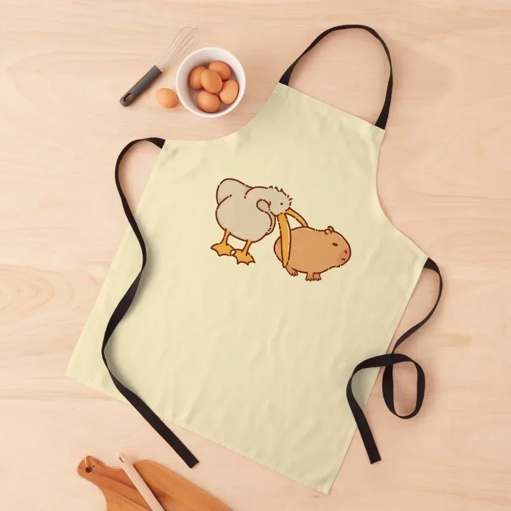 

Pelican and capybara very cute Apron Kitchen Kids Kitchen on the wall Apron