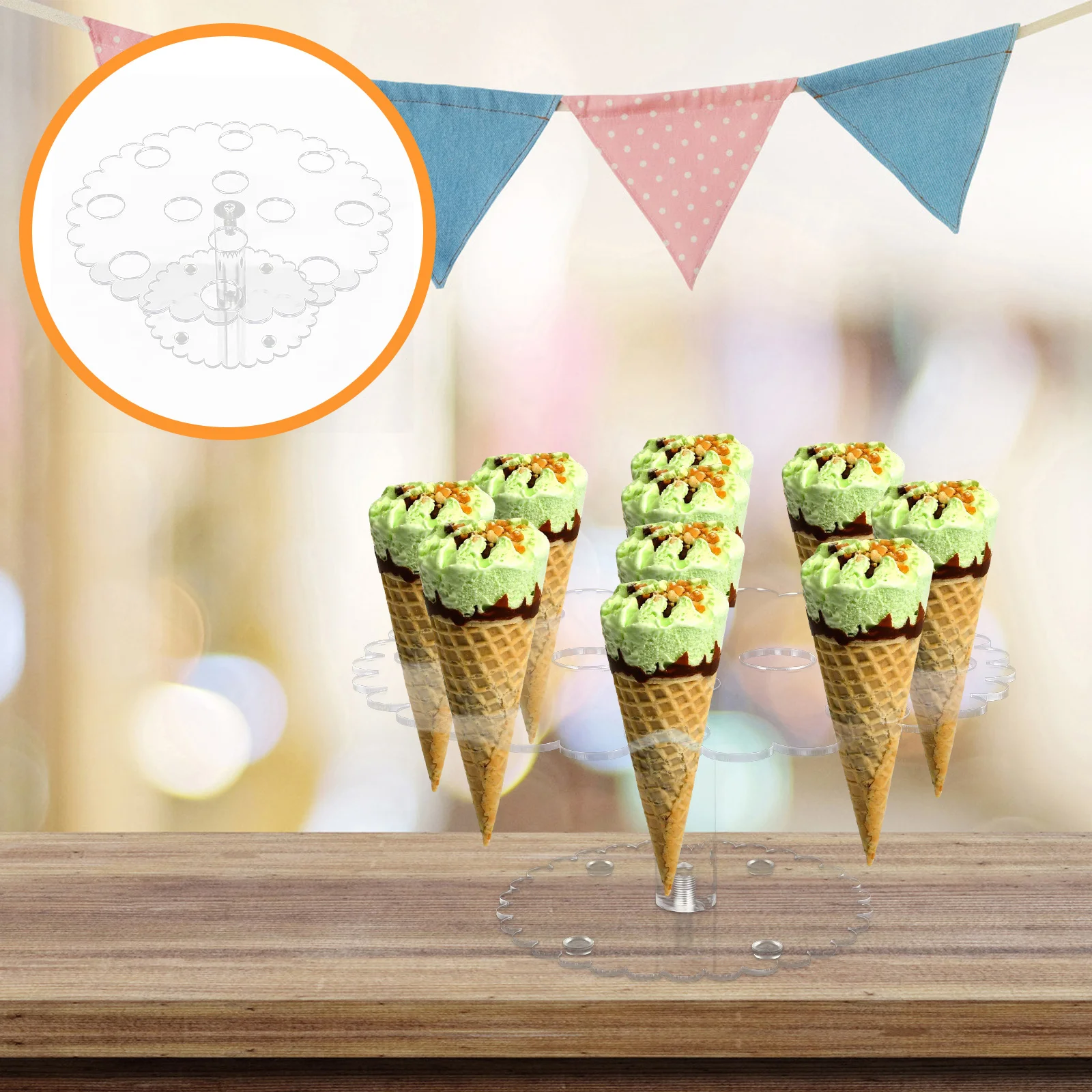 

Cone Holders for Charcuterie Ice Cream Sushi Display Stand Birthday Party Decor Ice Cream Cone Holder Sushi Holder