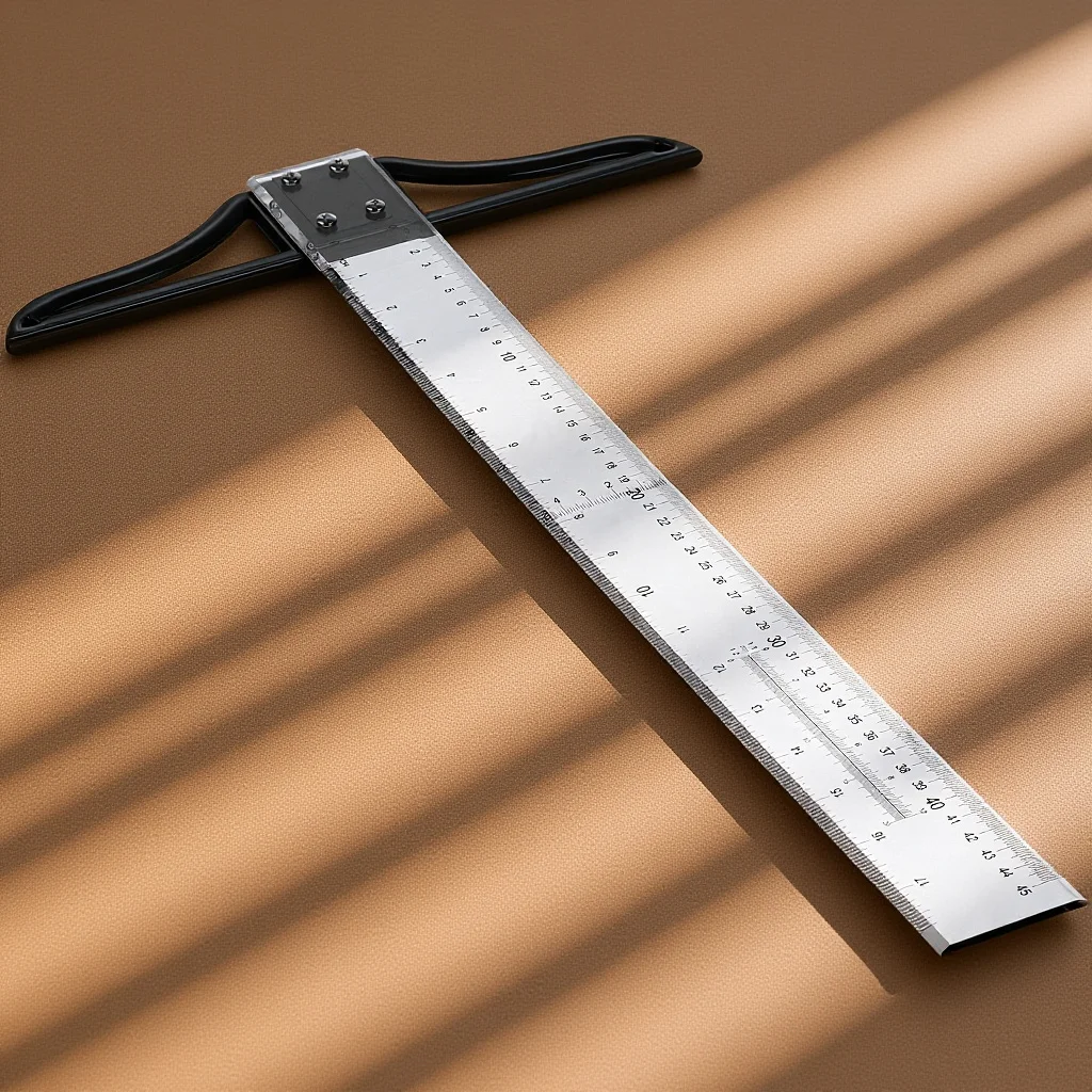 18 Inch Multi Functional Acrylic ABS Ruler for Accurate Drafting Woodworking Measuring T Type Architect Tool