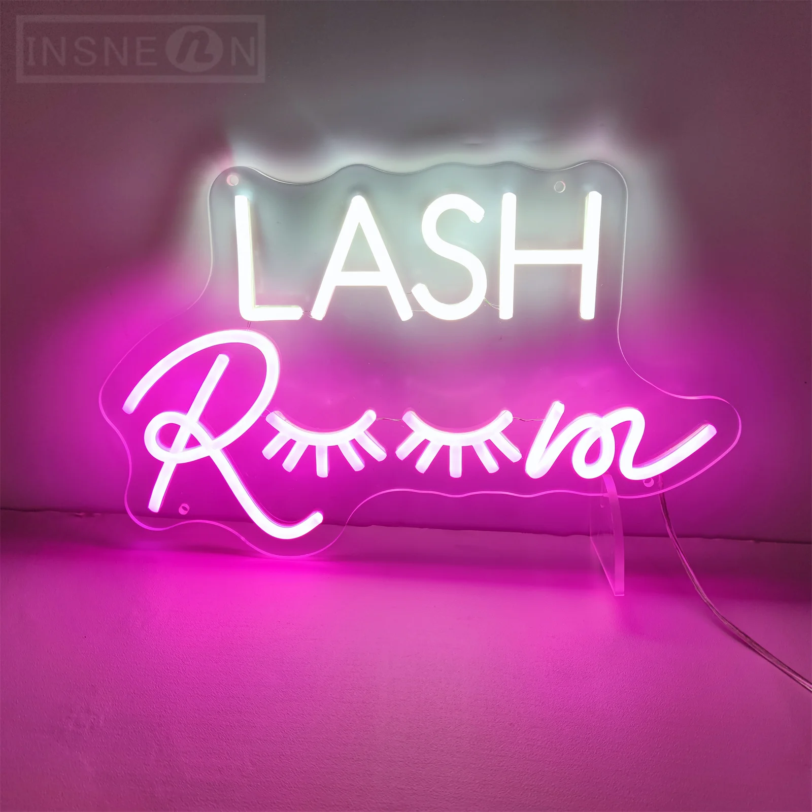 Neon Sign Lights LASH Room Decoration Wall Art Neon Light Beauty Salon Decor Pink Neon LED Sign Business Signboard LED Light