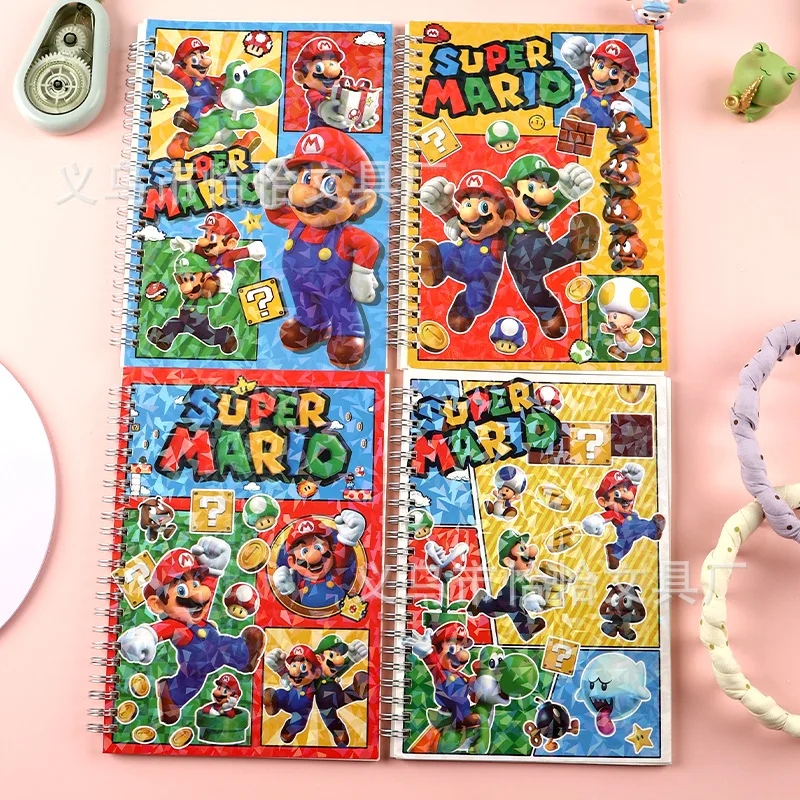 1/4pcs Super Marios Notebook Stationery A5 Coil Notebook Student Large Portable Notebook Learning Supplies Children's Day Gift
