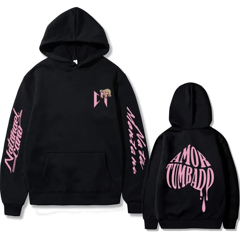 

Singer Natanael Cano Amor Tumbado Pink CT Sloth Print Hoodie Men Women Fashion Oversized Sweatshirt Hip Hop Streetwear Hoodies