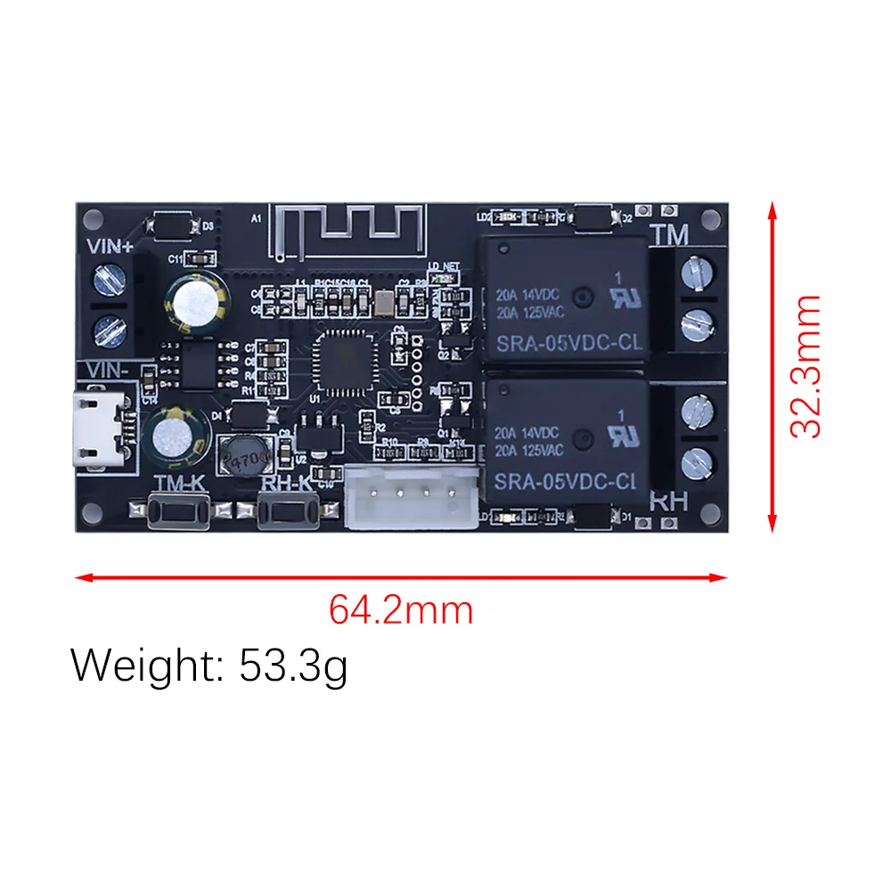 XY-WFWT Mobile Phone Temperature And Humidity Remote Controller WIFI Relay Module Automatic Constant Temperature And Humidity