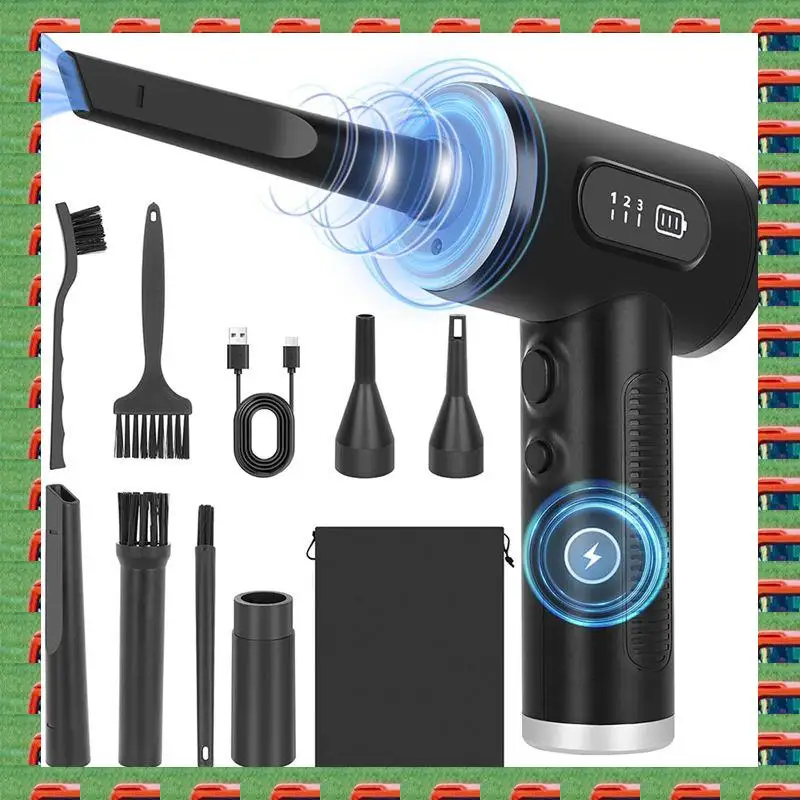 منفضة هواء مضغوط كهربائية 2 في 1 من ABMO، منفضة هواء لاسلكية ومكنسة كهربائية، منفاخ منفضة هواء، 3 سرعات قابلة للتعديل #1