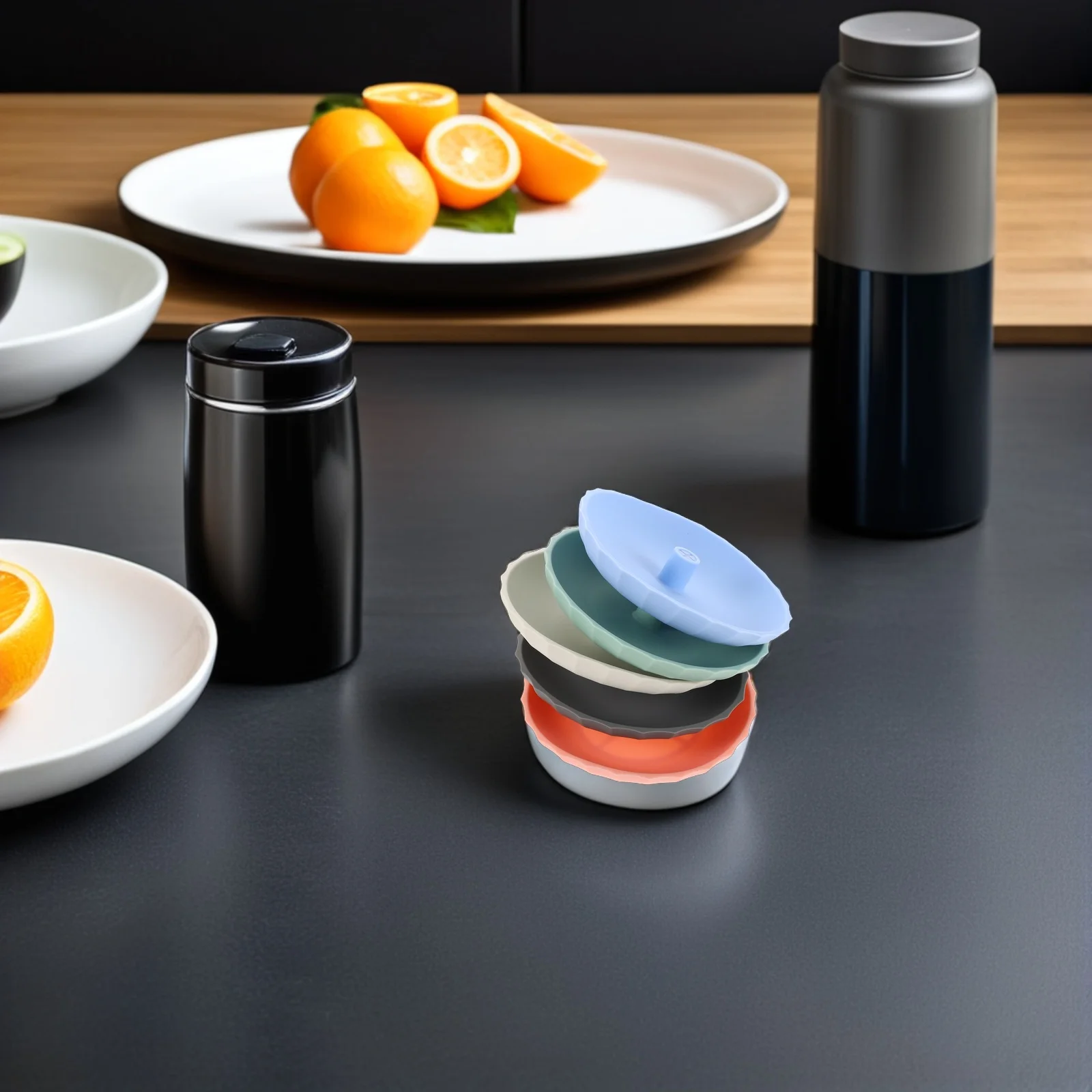 

5Pcs Mug Organizer Stackable Silicone Cup Dividers for Kitchen Cabinet Coffee Tea Cup Holder Drinkware Storage Separators