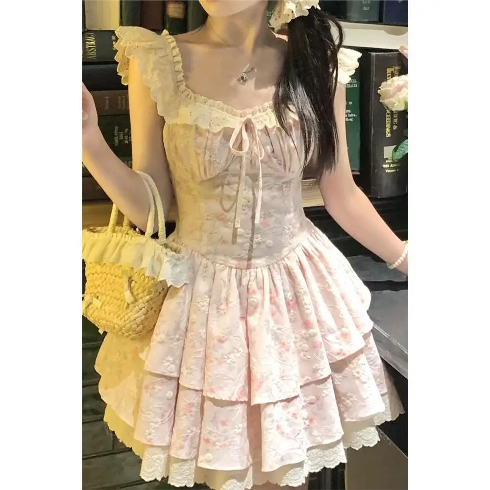 robe-courte-a-manches-bouffantes-a-imprime-floral-original-style-estival-amincissant-design-princesse-doux-robe-de-mariee-personnalisable