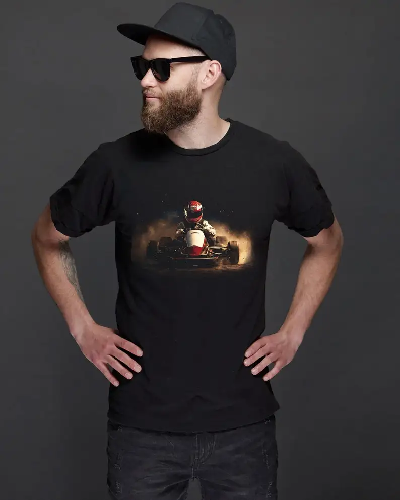

Camiseta de carreras de karts: camiseta gráfica de carreras