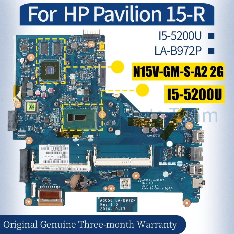 

Материнская плата для ноутбука HP Pavilion 15-R, 790669-501, 790668-501, 801860, 501, 2G, материнская плата для ноутбука