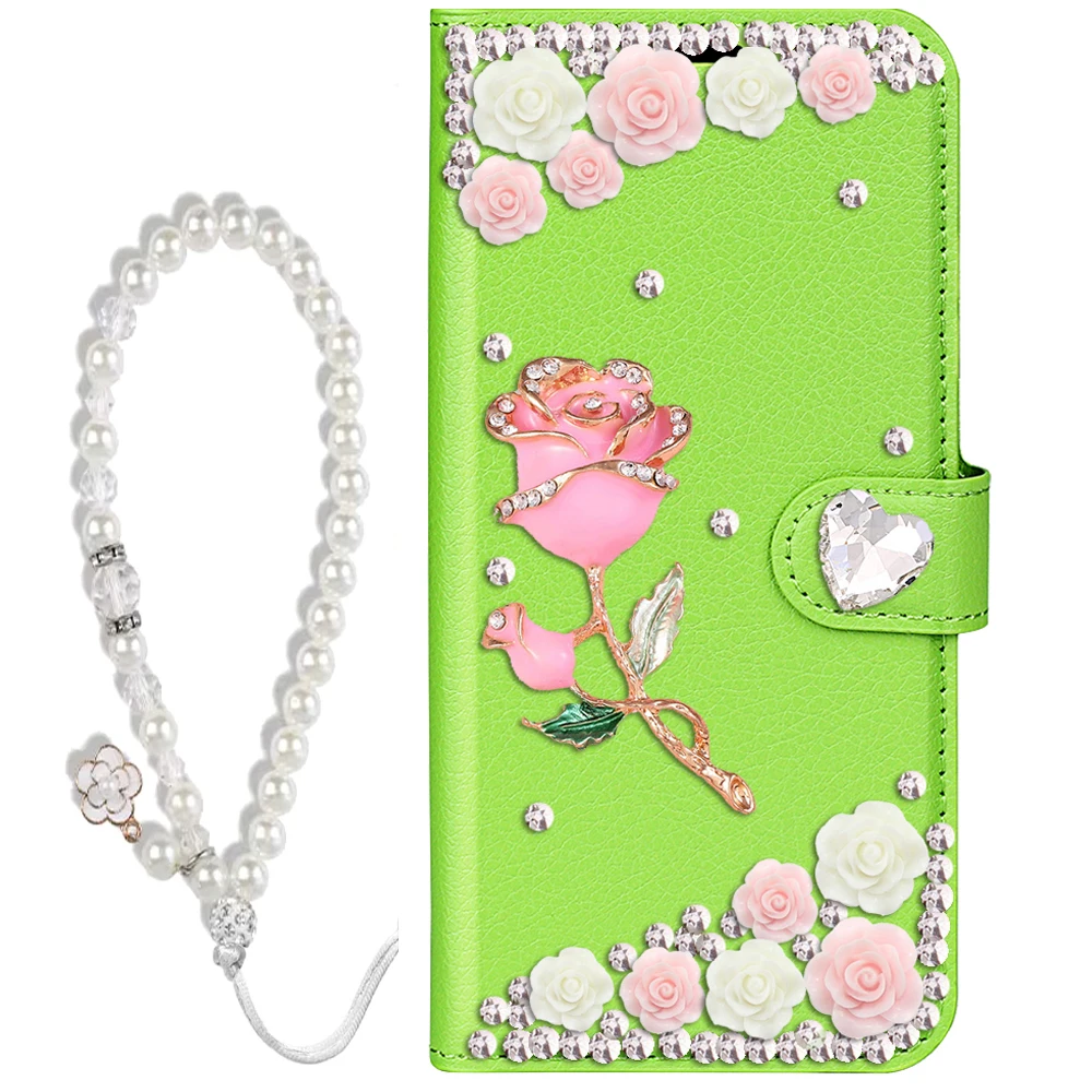 Luxury Bling Leather Case For Iphone 12 11 14 13 15 Pro Max XR Plus Cute Bumper  Shockproof Glitter Diamond Wallet Phone Cover