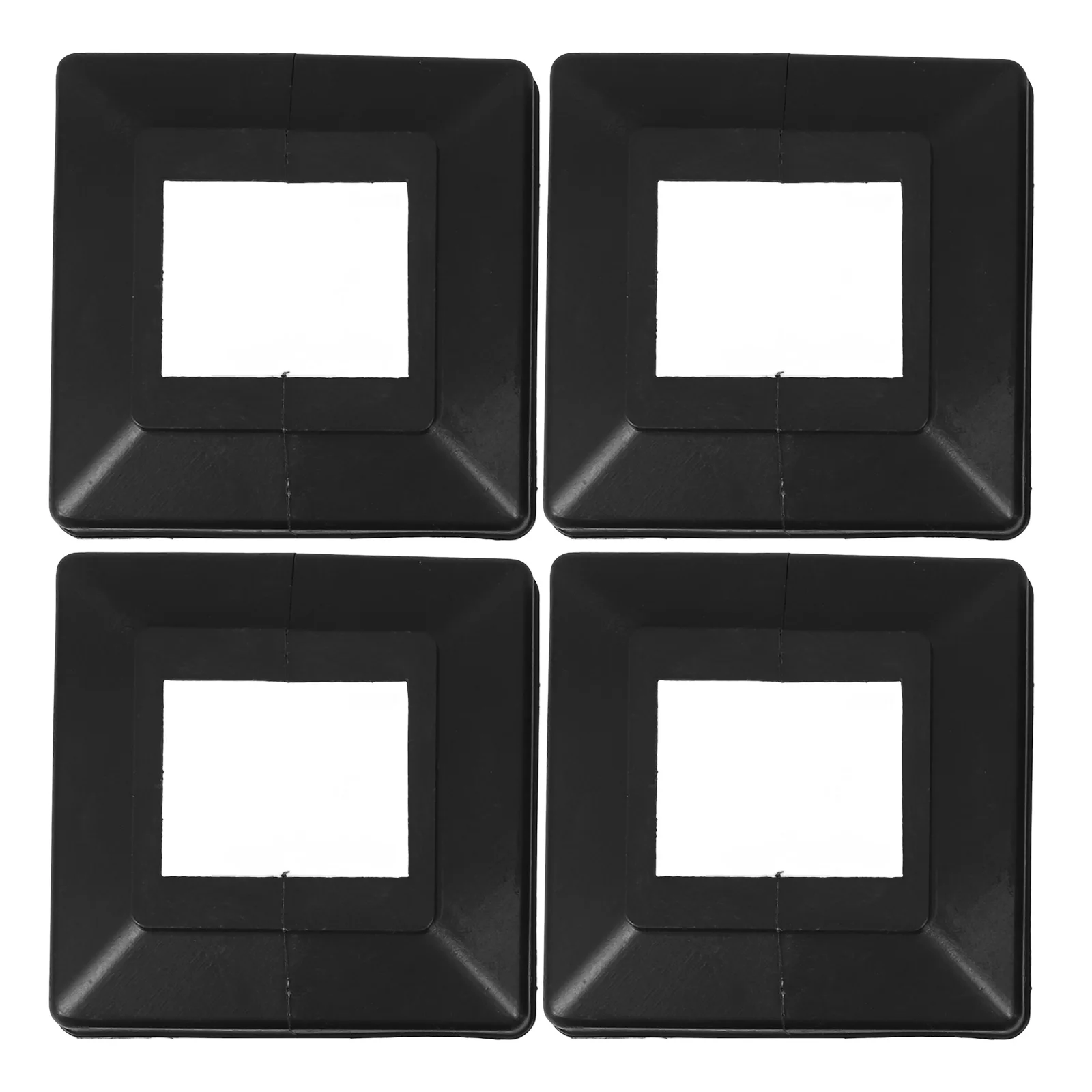 

4pcs Decorative Foot Cover Plastic Skirt Fence Parts Column Wraps Deck Railing Base Caps Porch Dock Split Post Bottom Cover
