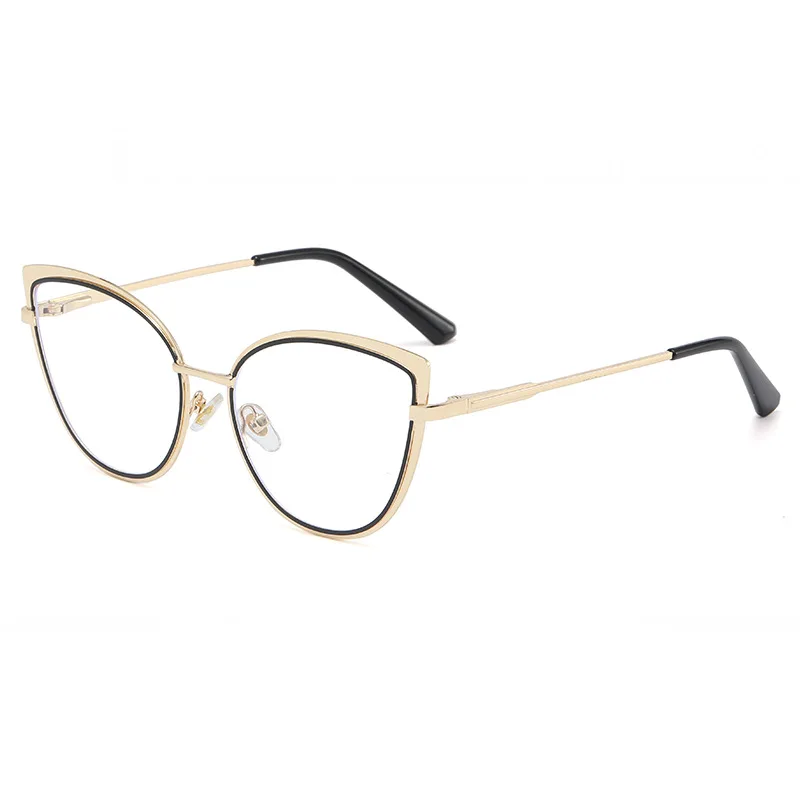 Neue Trend Blau Licht Blockieren Optische Brillen Brillen Metall Cat Eye Brillen Männer Frauen Vintage Ultraleicht Computer Gläser – Detail 13
