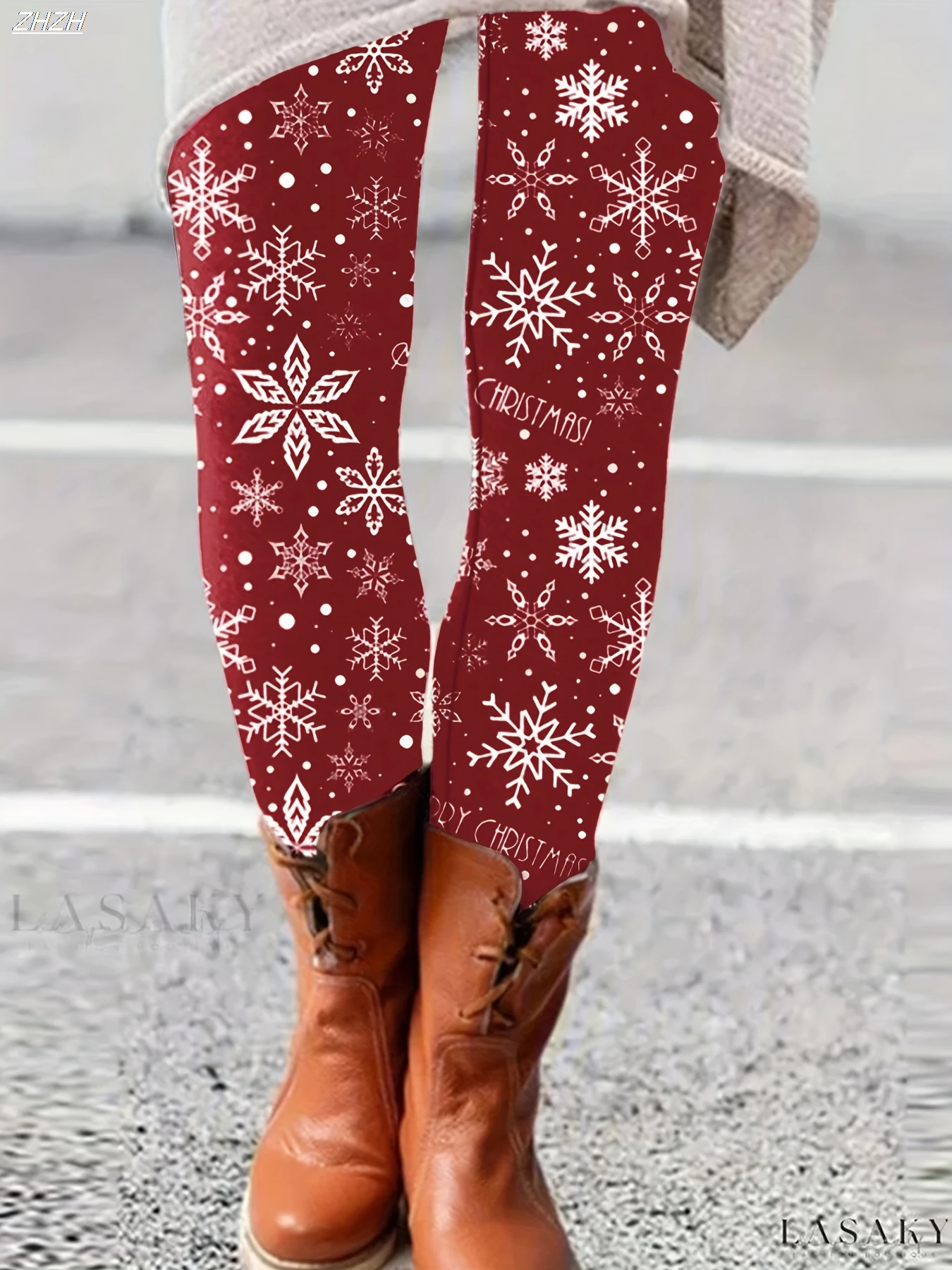 

Christmas Women's Leggings Cozy Leggings Vacation Vintage Fashion Ugly Christmas Graphic Christmas Printing Fleece Thermal Warm