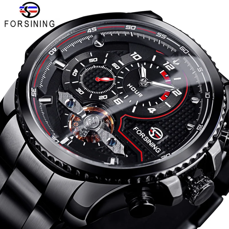 Official brand of free shippingSports Style Men's Mechanical Watch Automatic Men's Tourbillon Watch Weekly Month New Product