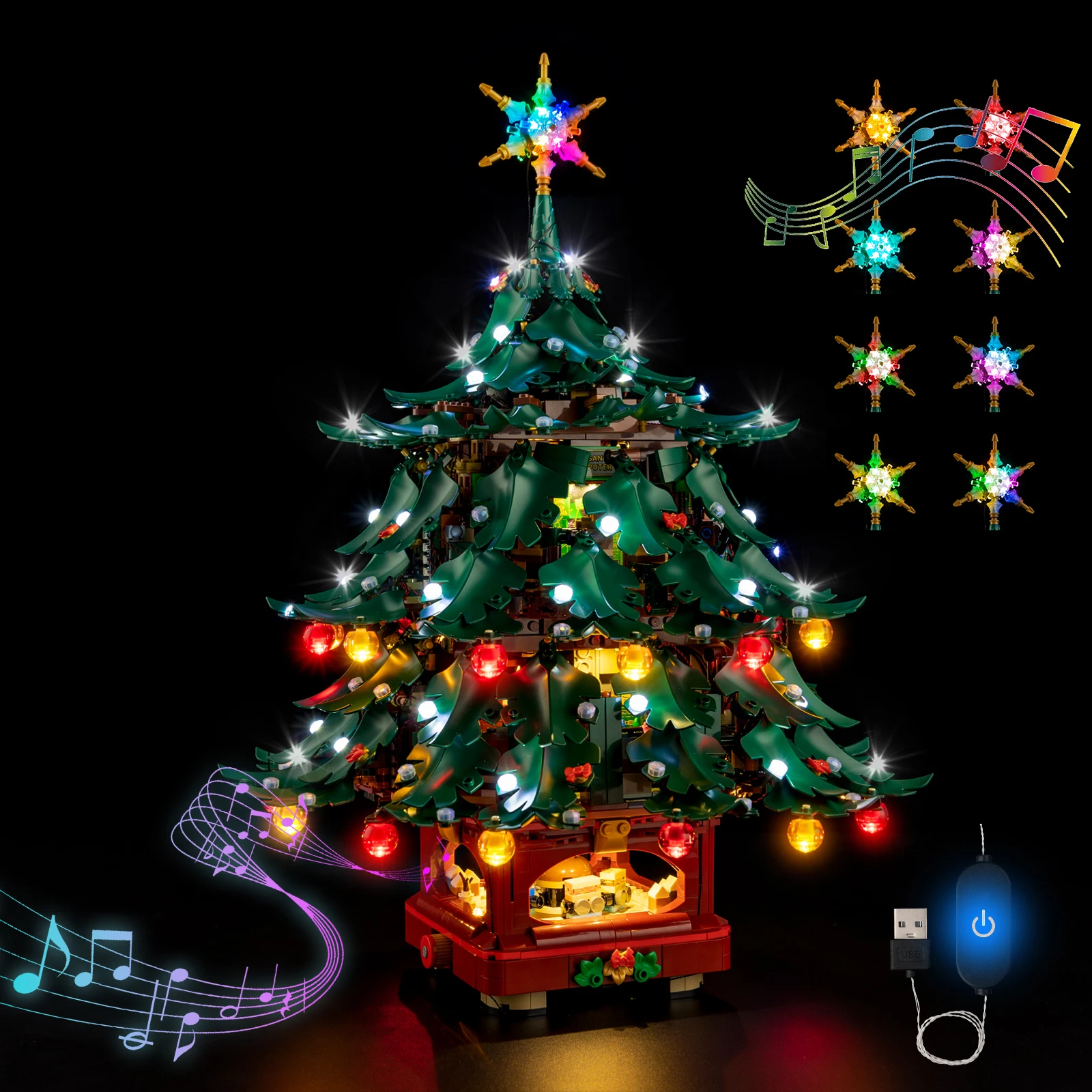 

Комплект светодиодных фонарей для рождественской елки LEGO Family 41843 с идеями ламп, не включает строительный блок (только комплект светодиодных фонарей)