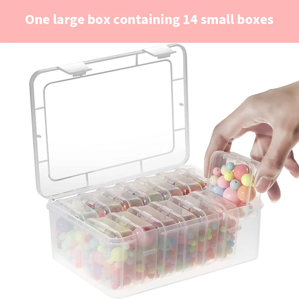 Rings Storage Box Transparent Square Earrings Case Jewelry Finding Accessory Packaging Bead Pearl Organizer Dresser