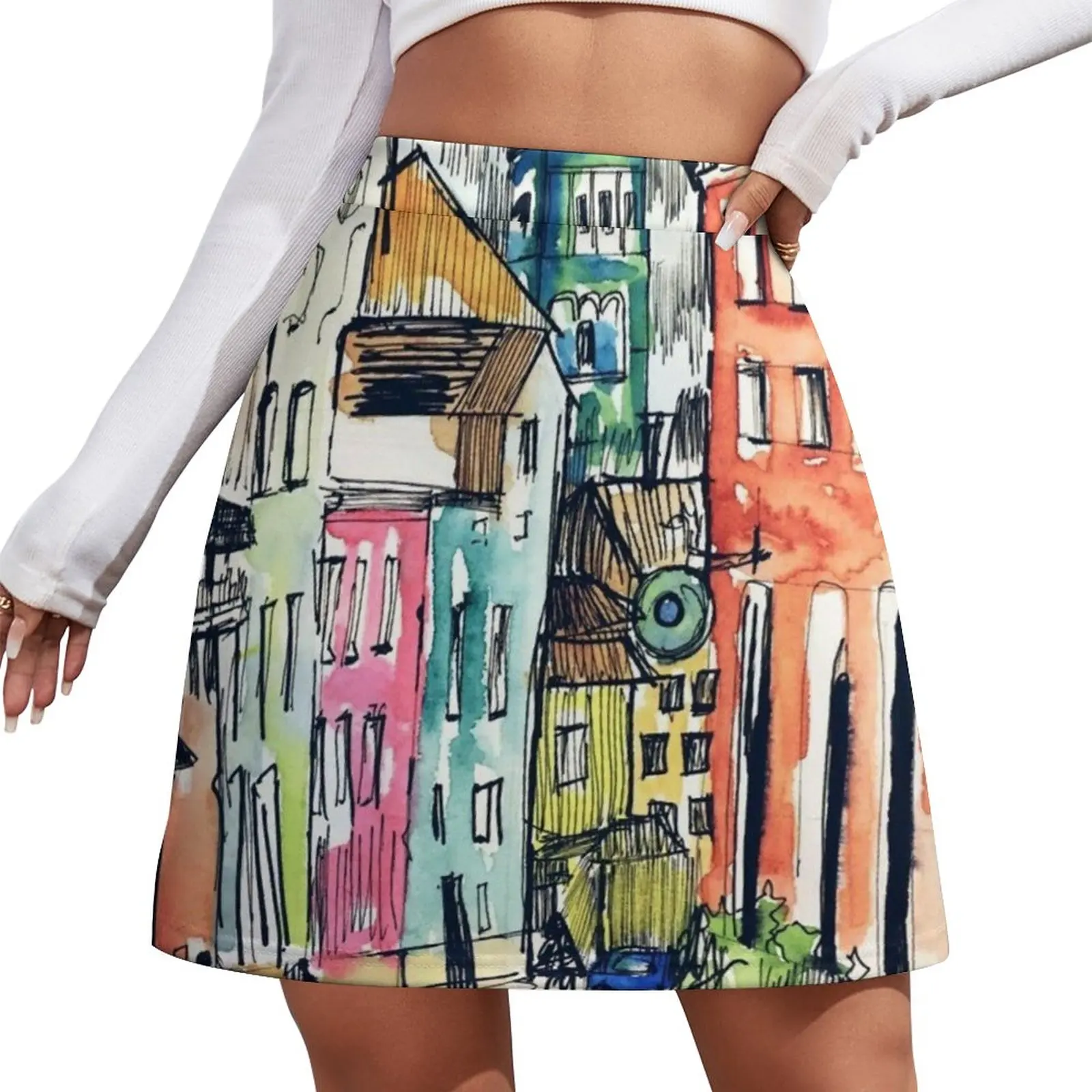 urban colorful street Mini Skirt Summer skirt Clothes for summer korean style clothes