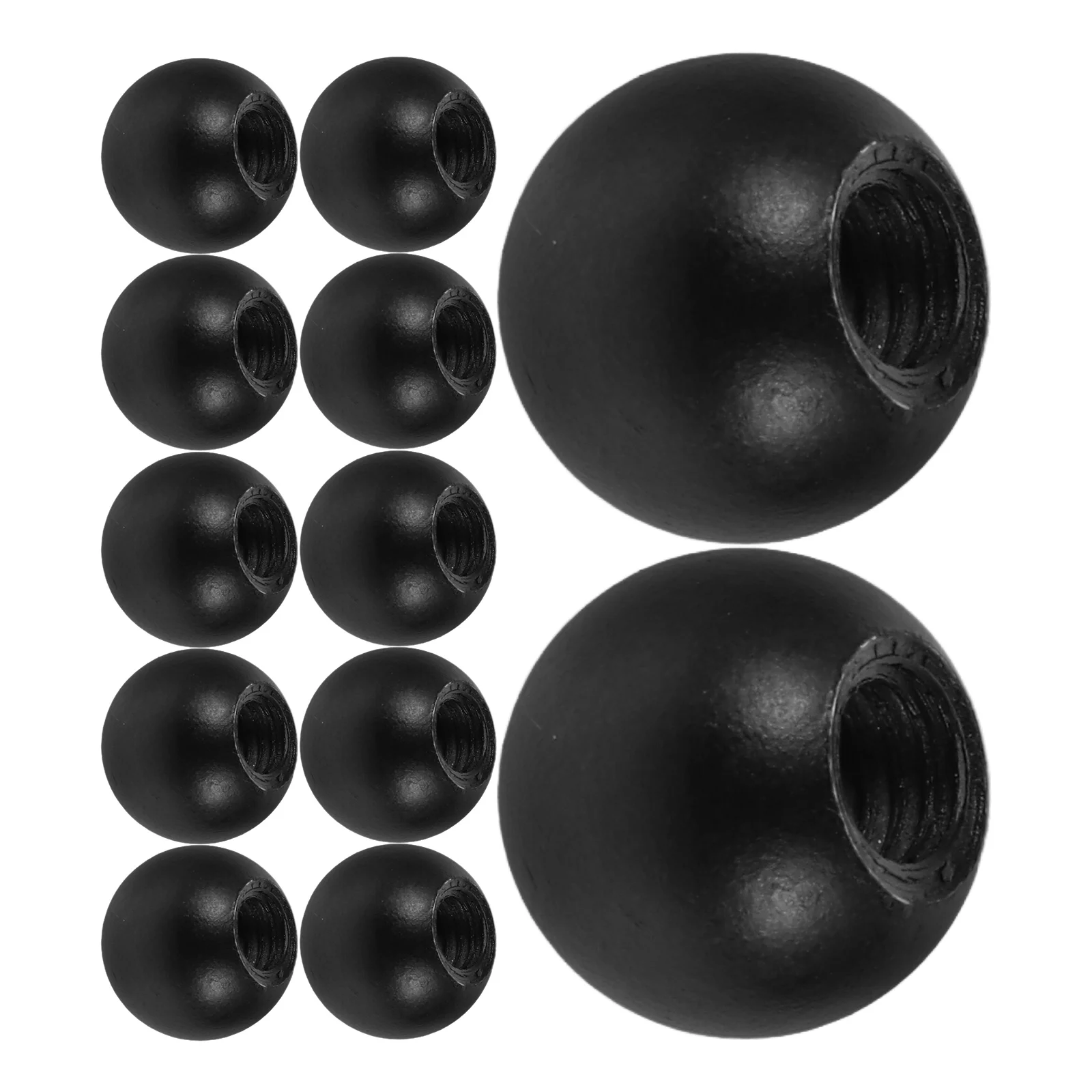 

20 Pcs Screw Cap Light Fixture Nut Lamp Finial Ball Knob Lighting Furniture Shade Decorative Black Screw-on Caps for