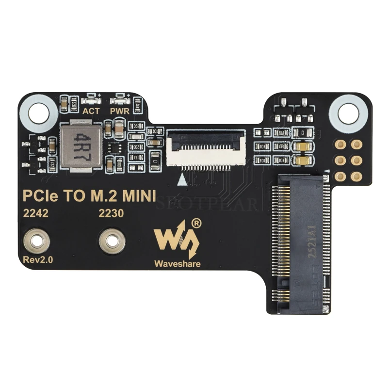 Raspberry Pi5 PCIe TO M.2 MINI Support Gen2 and Gen3 SSD Compatible 2230 2242 Raspberry Pi 5 NVMe HAT
