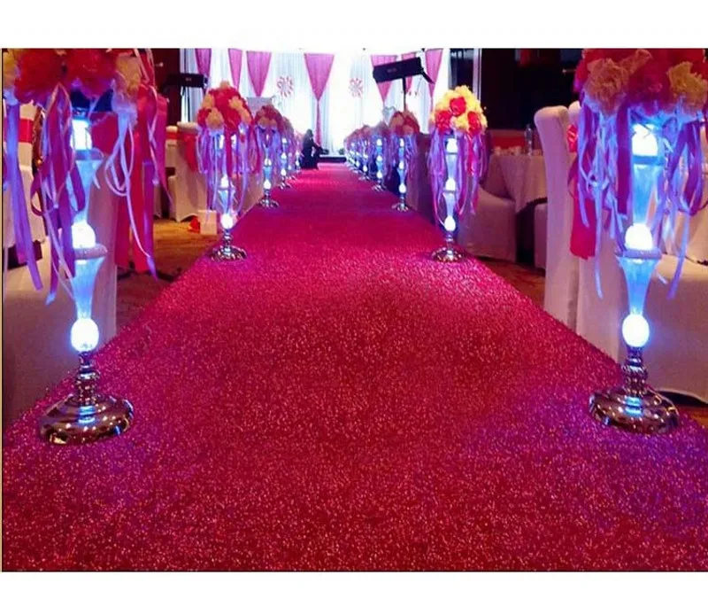 Luxury Glitter Bling Wedding Carpet Aisle Runner Rug Indoor Outdoor 1.2M 1.5M Wide For T Stage Corridor Event Party Decoration