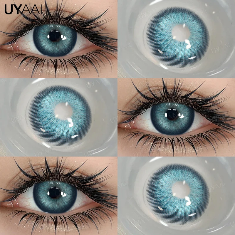 UYAAI Purple Lenses 1 Pair Color Contact Lenses Blue Colored Pupils for Eyes Green Colored Lens Free Shipping Discounts Lenses