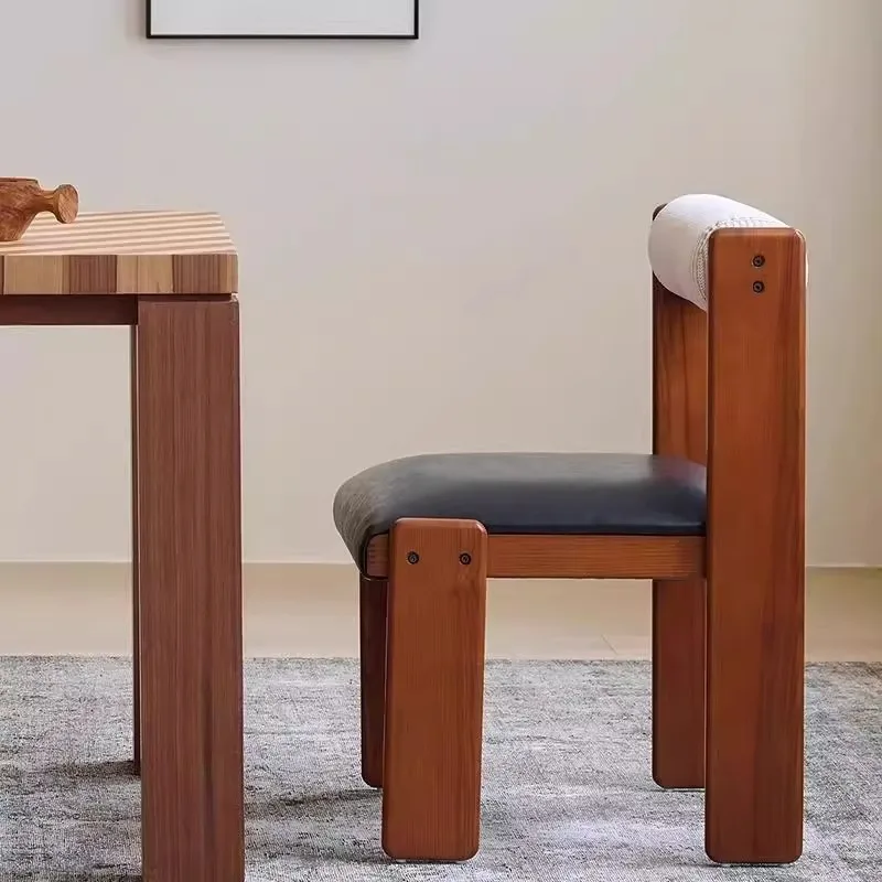 

Solid Wood Dining Chair Modern Small Space Desk Vanity Stool Designer Seat Nordic Furniture Sillas Nordicas Lounge Chair