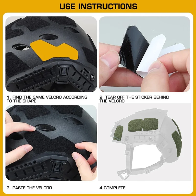 7pcs Tactical AF Helmet Magic Sticker Hunting Helmet Patches Hook and Loop Sticky for AF Military Helmet Accessories