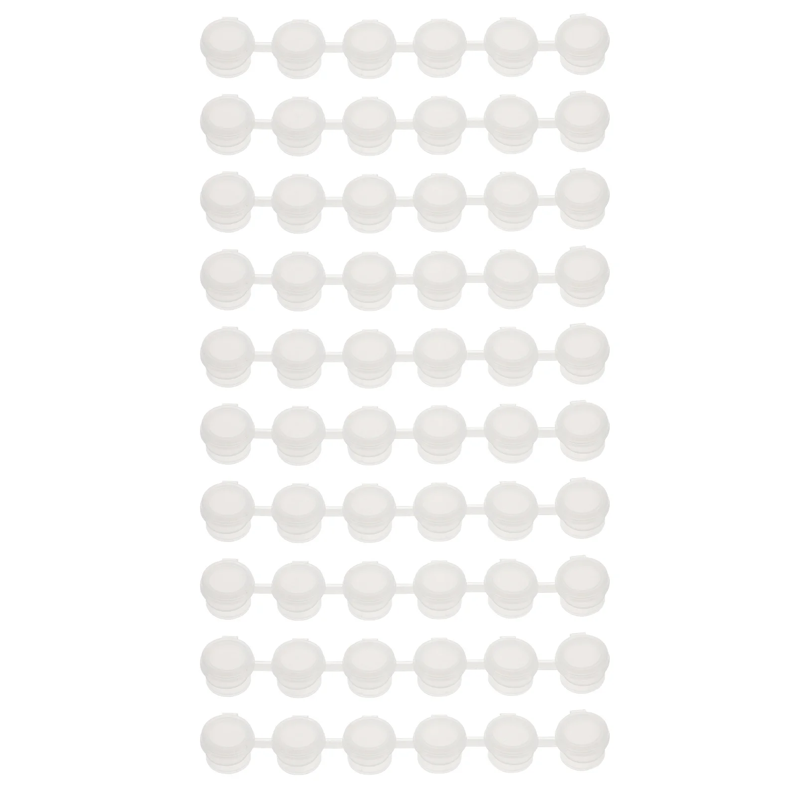 

20pcs Empty Paint Strips 6 In 1 Mini Paint Pots Clear Plastic Storage Containers With Lids For Pigments Cosmetics Glitter Powder