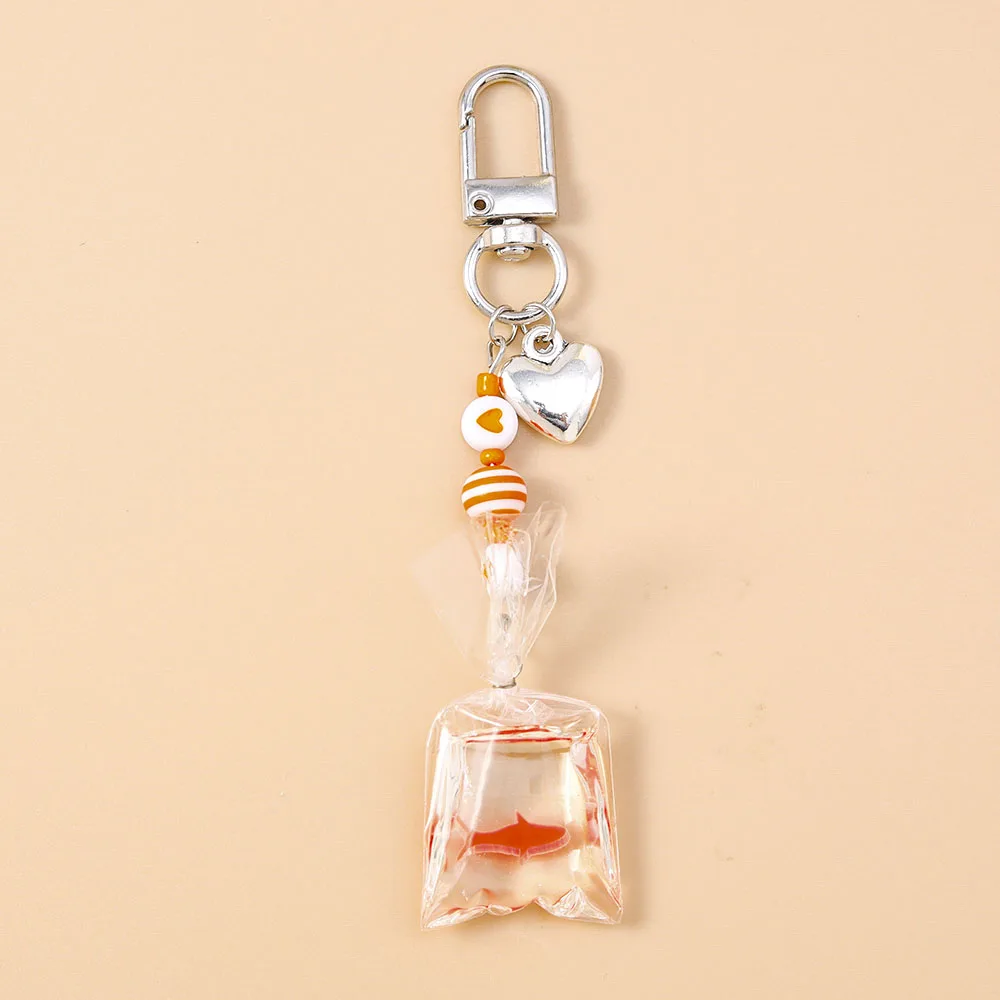Aihua Kreative Harz-Wasserbeutel-Goldfisch-Schlüsselanhänger für Damen, Handtaschenanhänger, Schlüsselring, DIY, niedlicher Handyriemen, Schmuckgeschenke – Detail 6