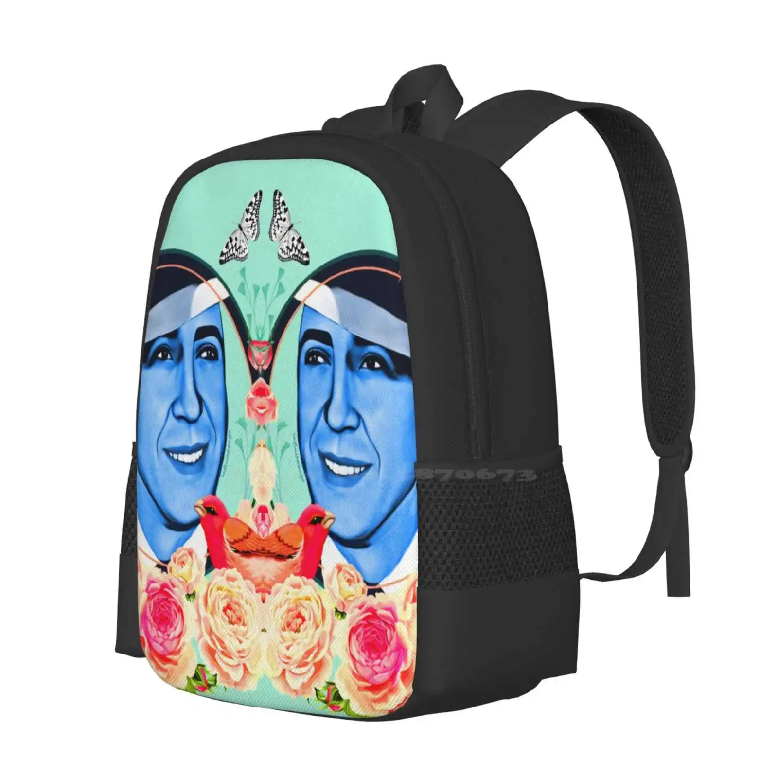 Tango Blue Gardel Pop Art With Birds And Flowers Fashion Pattern Design Travel Laptop School Backpack Bag Gardel Argentine