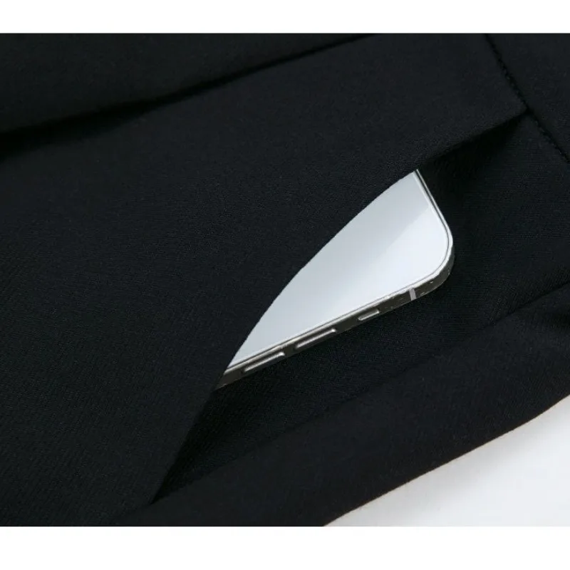 Lato nowe kobiety jednolity kolor cienkie elastyczny, wysoki talia jasna linia dekoracji kieszeń Rucheda na co dzień prosta szeroka nogawki garnitur szorty