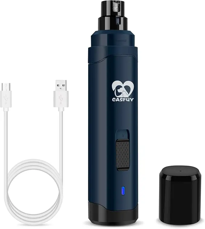 

Dog Nail Grinder Upgraded - Professional 2-Speed Rechargeable Pet Nail Trimmer