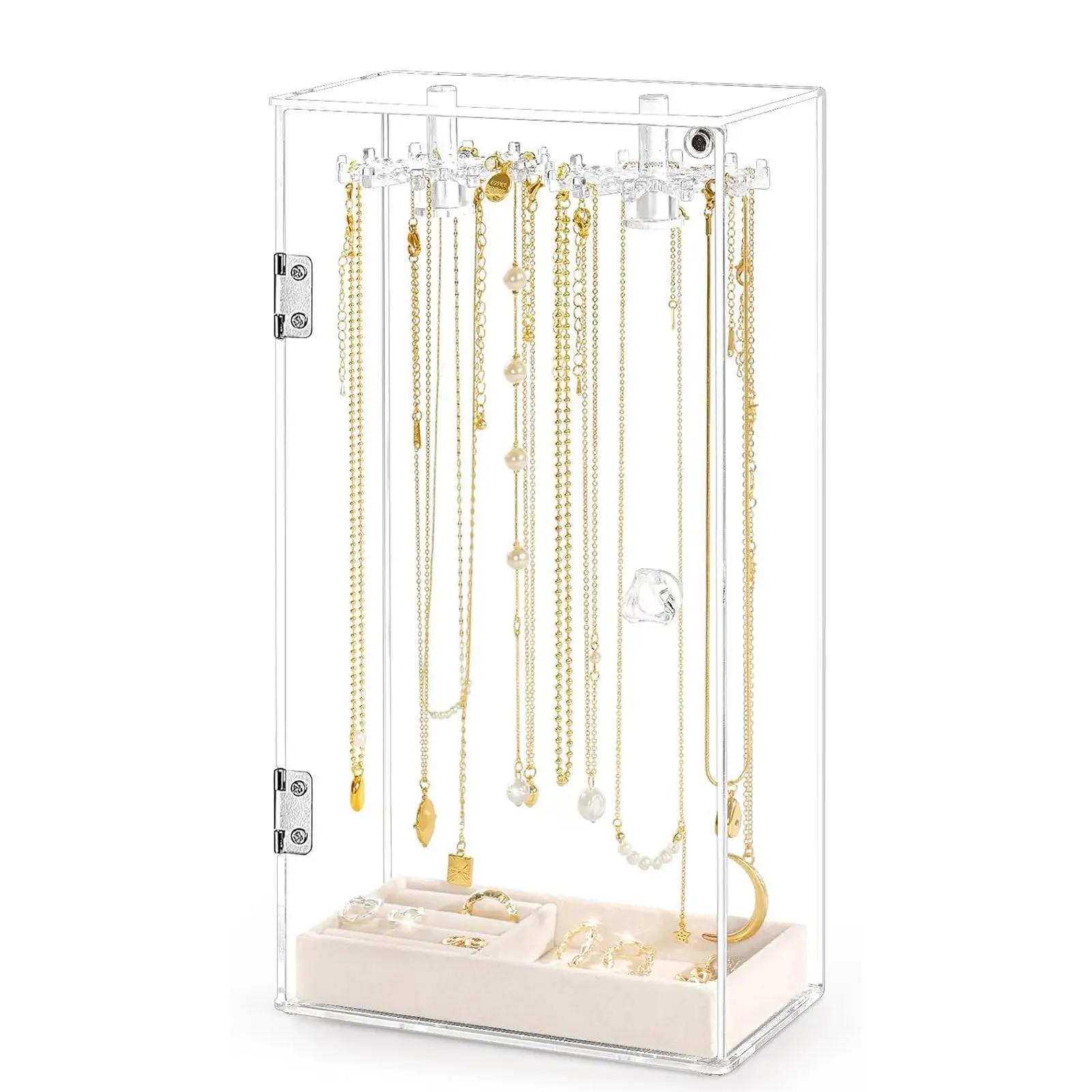 

Acrylic Necklace Holder Necklace Display Case Rotation Necklace Organizer for