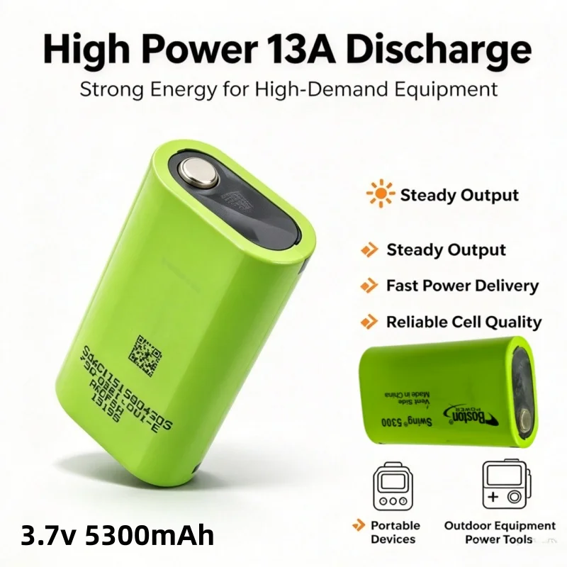 3.7V 5300mAh Fuel Lithium Battery Cell New Original 13A Discharge Low Temperature Resistant Lithium Ion Cell