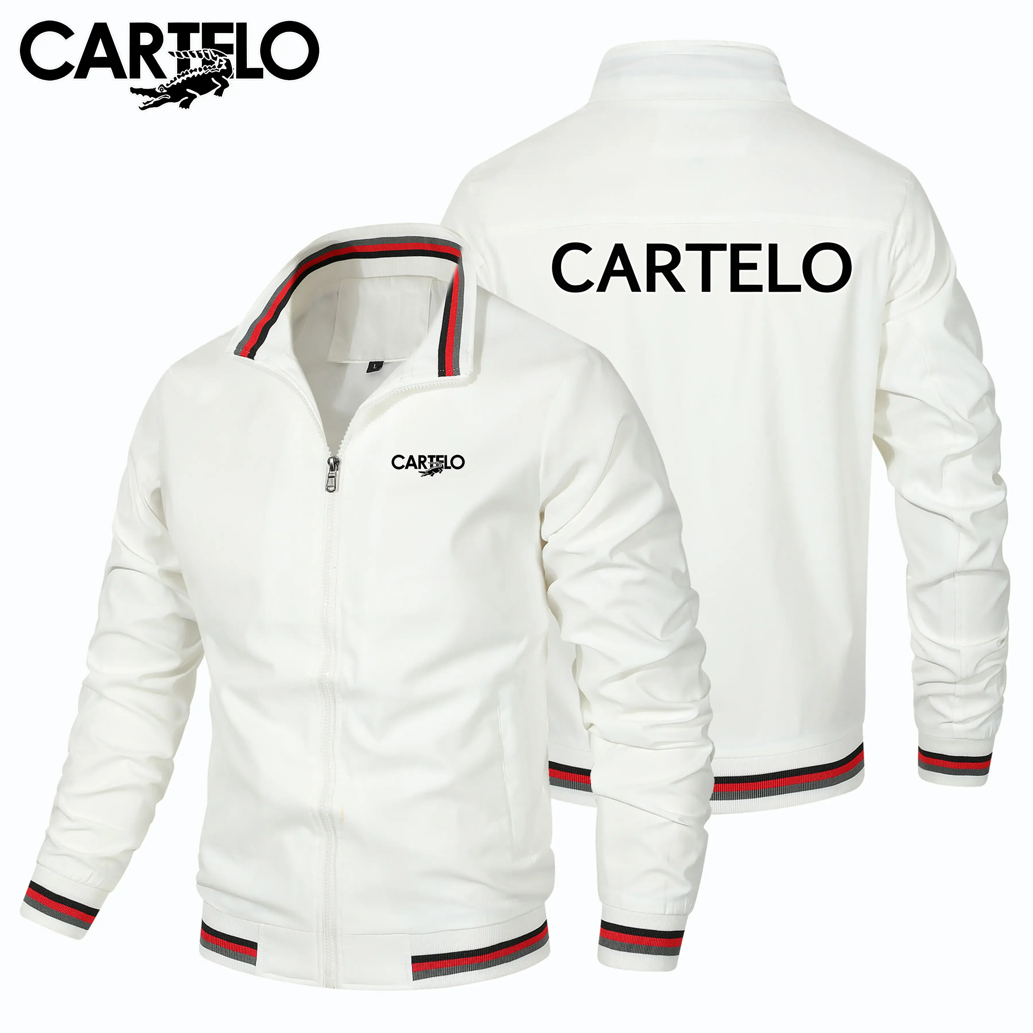 

2025 New retro-style CARTELO flight jacket, racing jacket, windbreaker, outdoor sports cycling jacket, men's top
