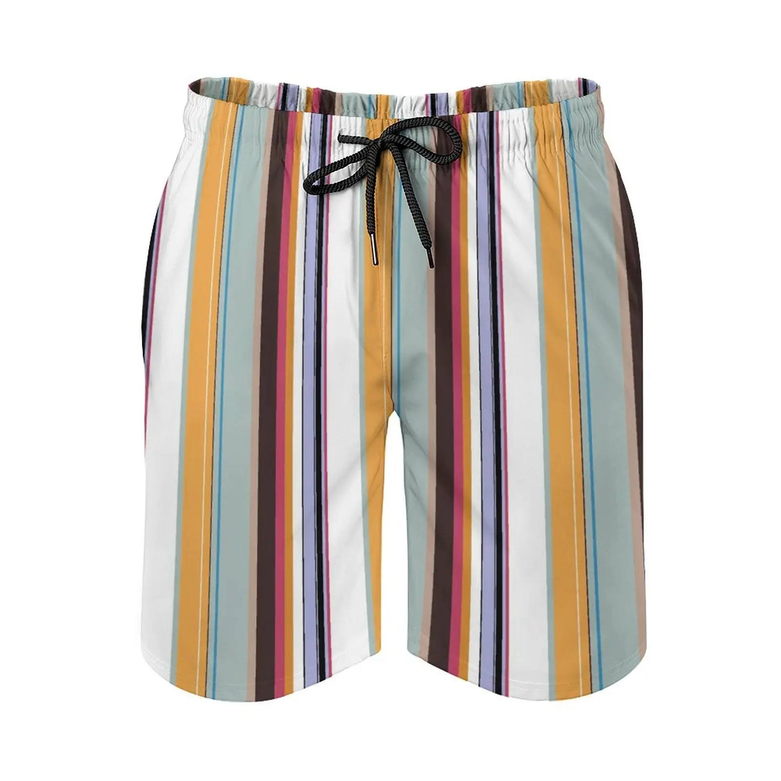 

Мужские пляжные шорты в гавайском стиле, быстросохнущие свободные короткие штаны для плавания с графическим принтом и поясом, для отдыха, в стиле кэжуал