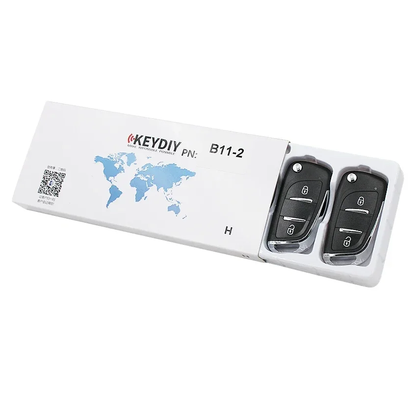 Keydiy-مفتاح سيارة عن بعد عالمي ، 2 أو 3 أزرار ، KD B11 ، يصلح لنمط بيجو ، KD900 ، KD-X2 ، Mini ، B Series ، 5 قطعة