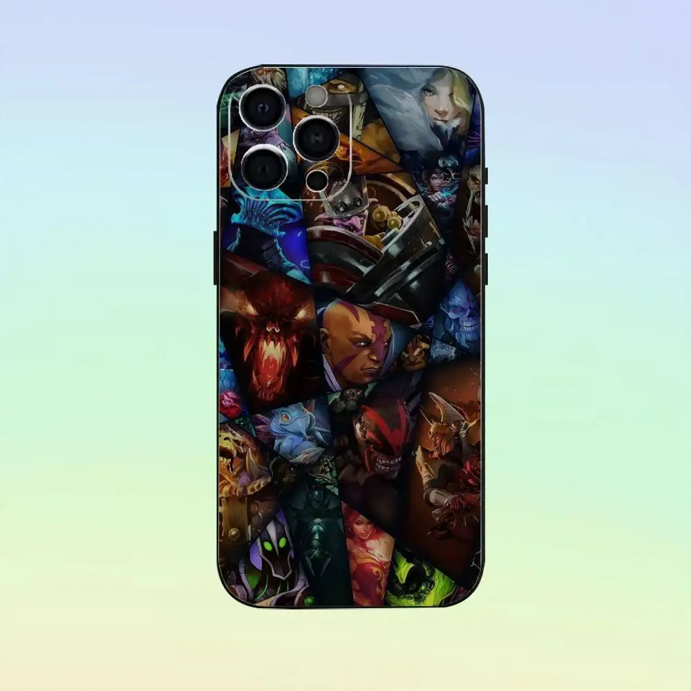 حافظة هاتف D-Dota 2 الرائعة لهاتف iPhone17,16,15,14,13,12,11 Plus، Pro Max غطاء أسود ناعم #3