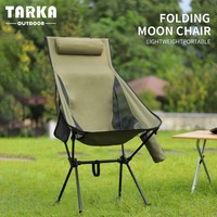 TARKA Portable Camping Chair with Headrest Lightweight  Aluminum Alloy Outdoor Furniture Fishing Chair for Garden Picnic Tourist