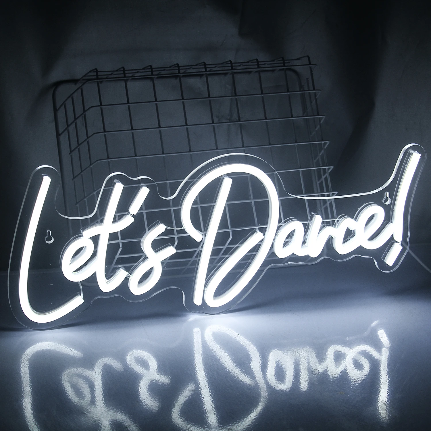 Let's Dance Neon Sign Letter LED Art Wall Lamp Estetyczna dekoracja pokoju na wesele Urodziny Impreza Dom Bary Światła festiwalowe