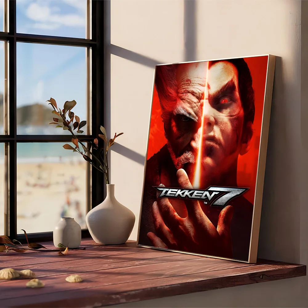 Classico videogioco TEKKEN Whitepaper Poster Adesivo da parete fantasia per soggiorno Bar Decorazione Decor Adesivi murali artistici