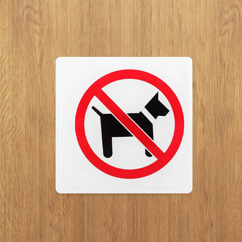 No Pet Allowed Sign Clear Bold Acrylic Warning Sign for Store Door Entrance Restaurant Office Supermarket Business Notice