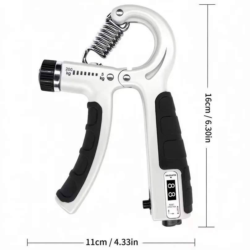 Professional Mechanical Counter Hand Gripper for Forearm And Hand Strength Training with 5-200KG Adjustable Resistance