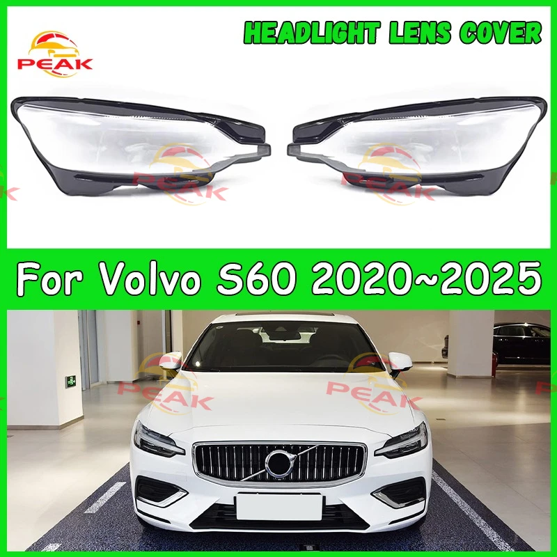 

For Volvo S60 2020 2021 2022 2023 2024 2025 Car headlight cover Headlamp Shade Head Lamp headlight lamp cover car accessories