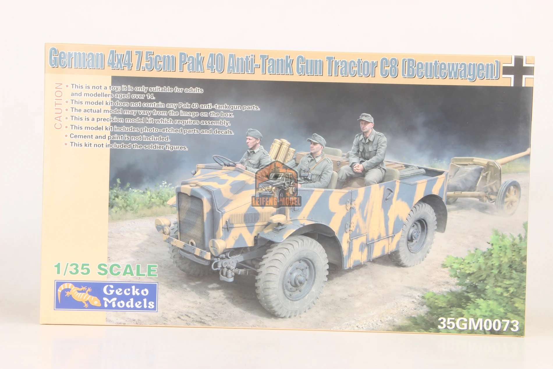 

Gecko Models 35GM0073 1/35 German 4x4 7.5cm Pak 40 Anti-Tank Gun Tractor C8