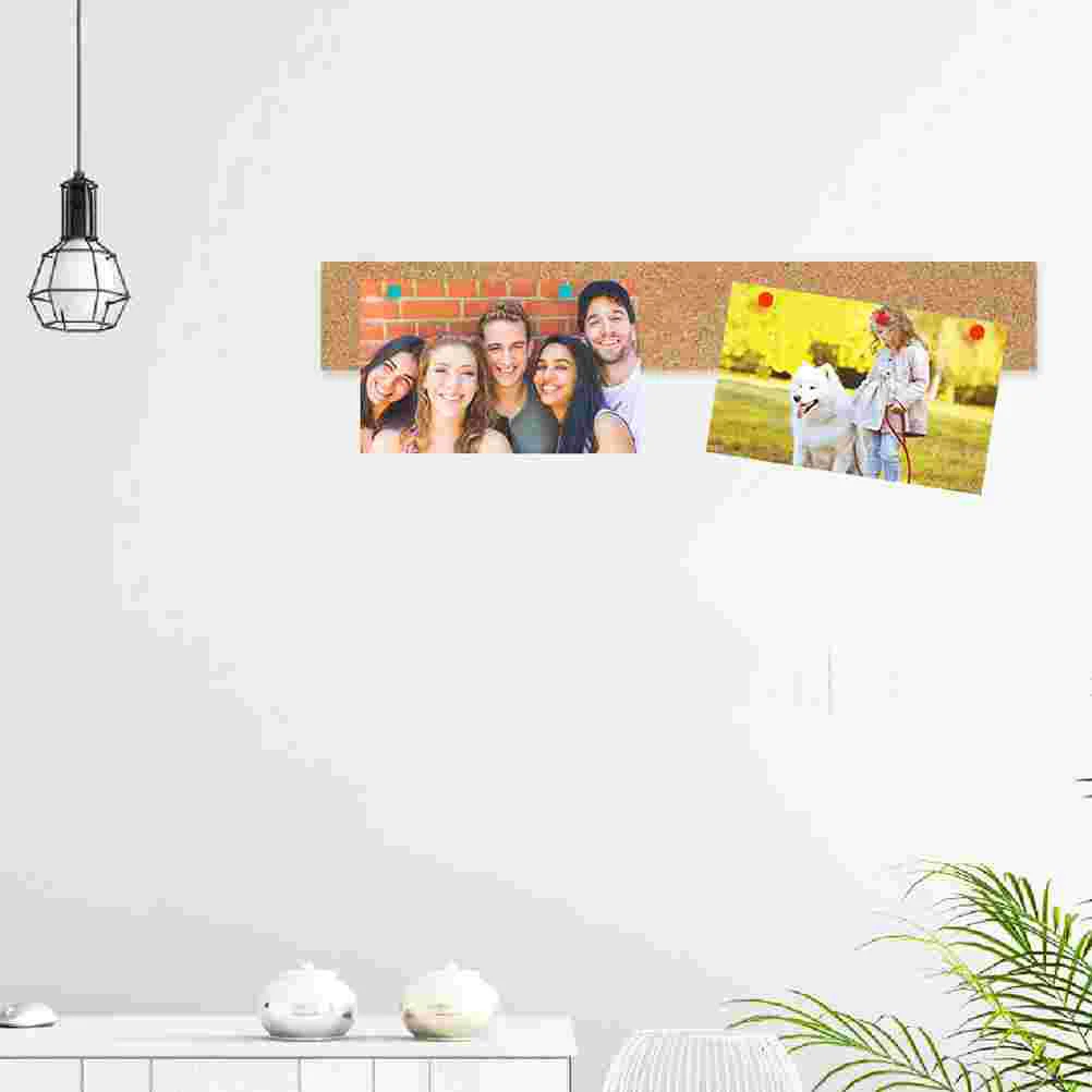 3 Pcs Self-adhesive Cork Strips Tiles Border Wall Picture Board Household Products Office