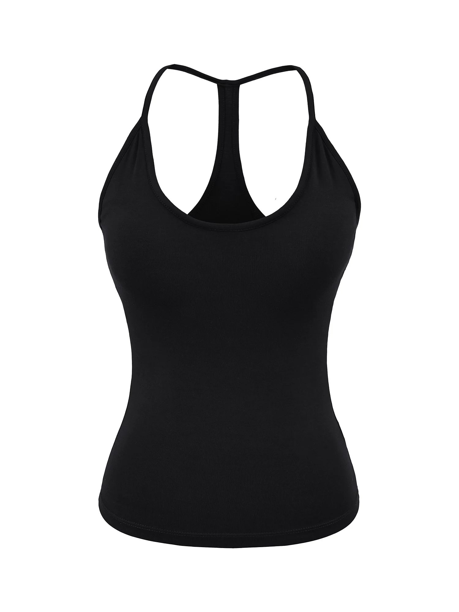 Fitness Women's Modal Halter Top Vest Removable Chest Pad Beautiful Back Design Short Style V-neck Summer Outerwear