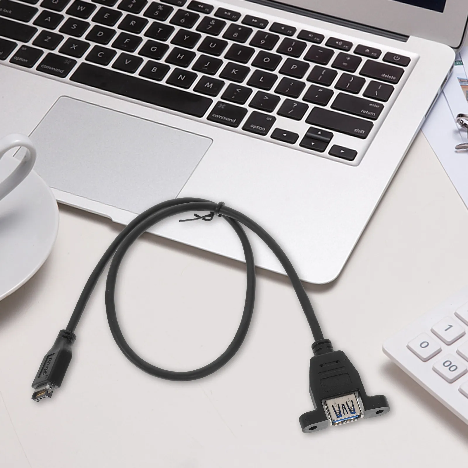 

USB-кабель-удлинитель 0,5 м с разъемом USB-A 3.0 для монтажа на панель, внутренний удлинительный кабель для компьютера, конвертер данных, внешний разъем