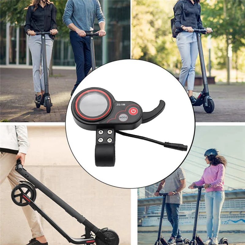 ZQ-100 misuratore di distanza in miglia misuratore di Scooter elettrico regolabile a velocità 6 Pin Display per accessori per cruscotto Scooter elettrico