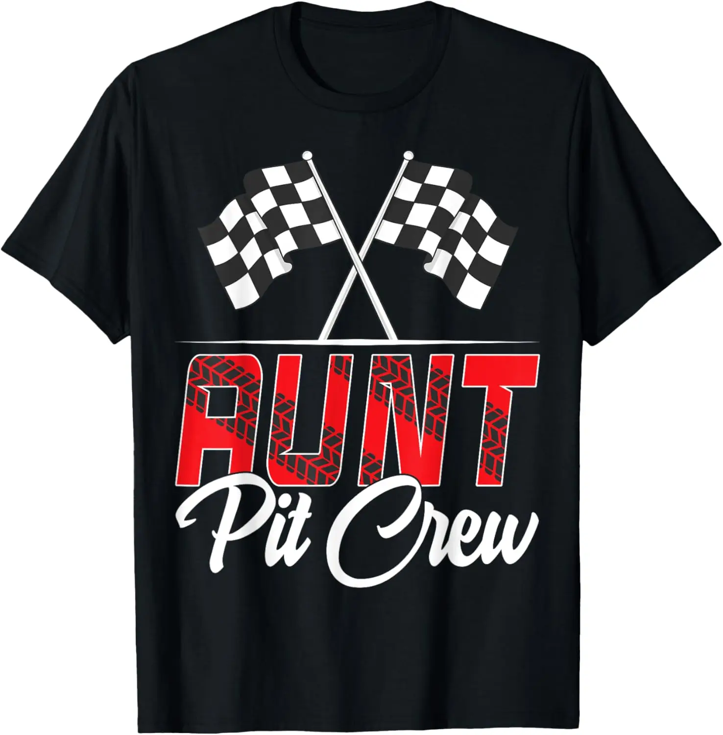 Race Car Birthday Party Racing Family Aunt Pit Crew เสื้อยืด